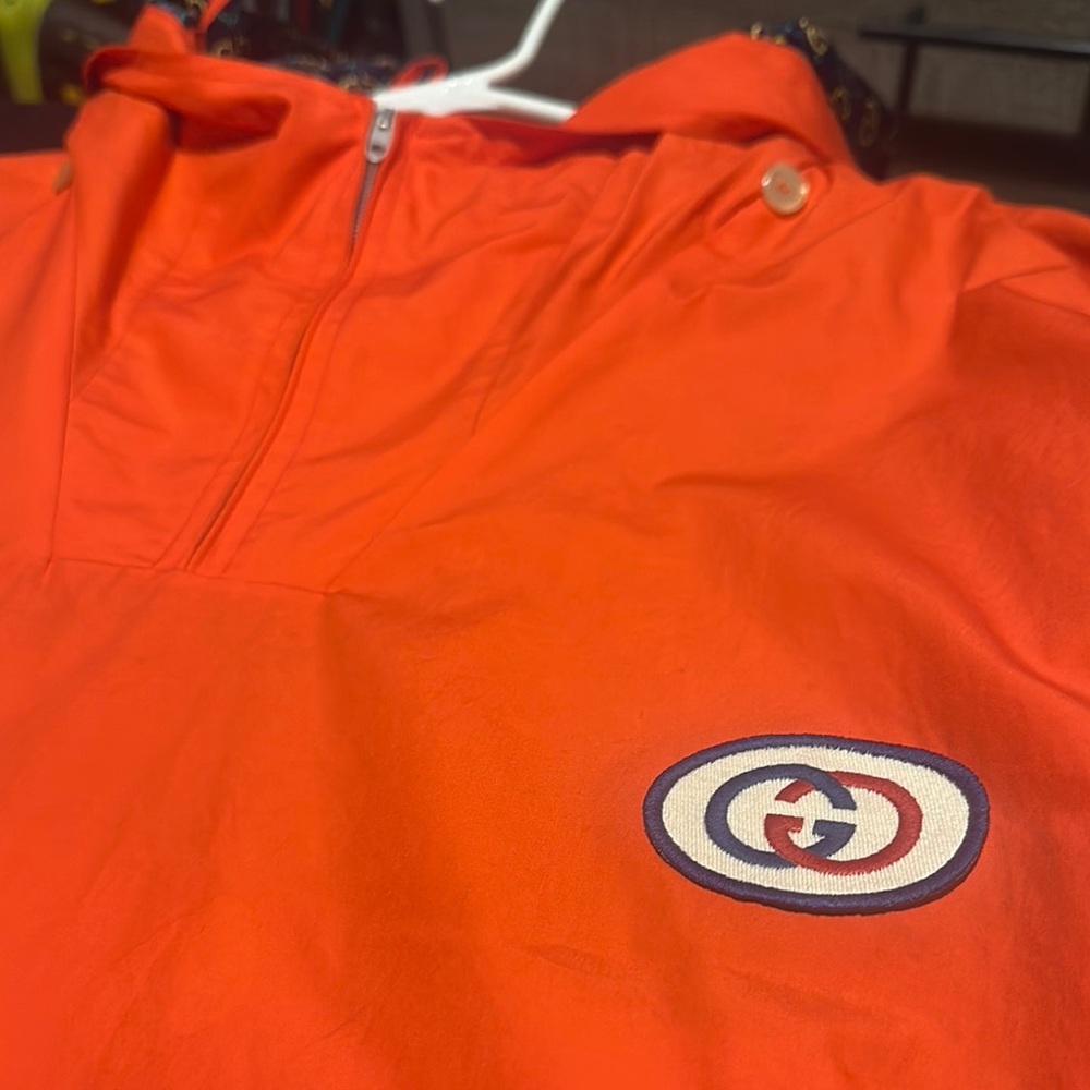 Gucci Bright Orange Half-Zip Jacket